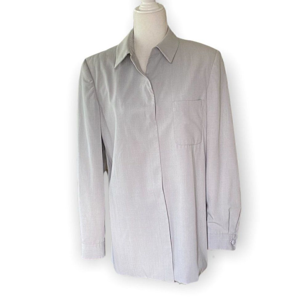 John Meyer Gray Plaid Button Front Jacket Blazer … - image 15